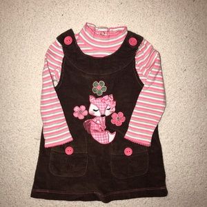 Corduroy Jumper and Turtle Neck Set